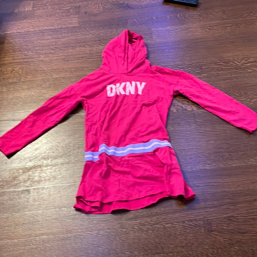 hot pink girls hooded dress